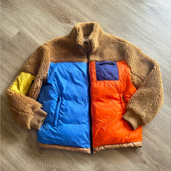 KULE “The Krispie” Colorblock Sherpa Chestnut Jacket - Picture 8 of 16